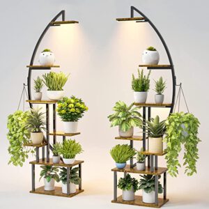 An innovative grow light stand combination, showcasing a sturdy frame supporting an adjustable, energy-efficient LED light source, creating the perfect environment for thriving plants.